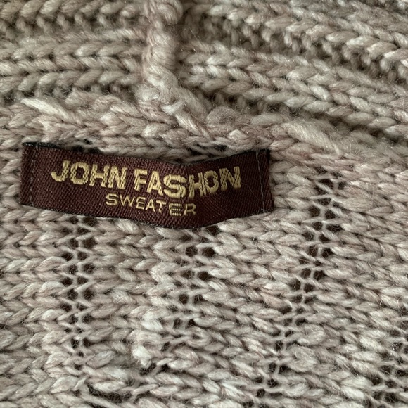 JOHN FASHION CARDIGAN SWEATER WITH FAUX FUR TRIM - Picture 6 of 8